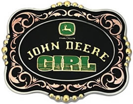 John Deere Girl Tri-Color buckle